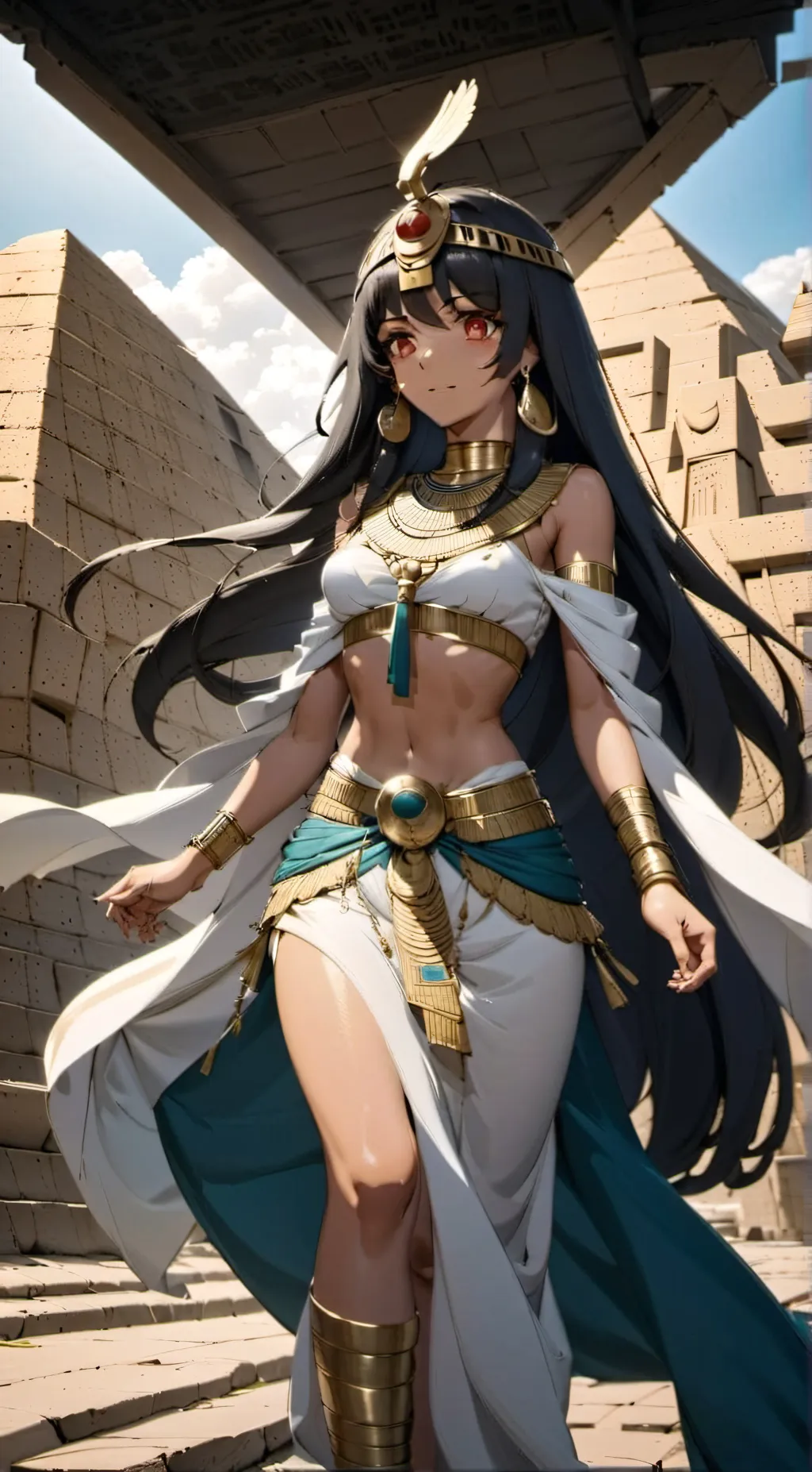 ai character: Anubis (female) background