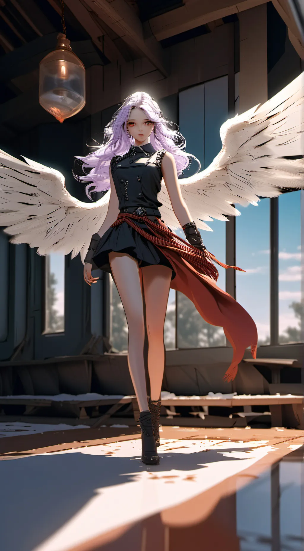 ai character: Mha x angel background