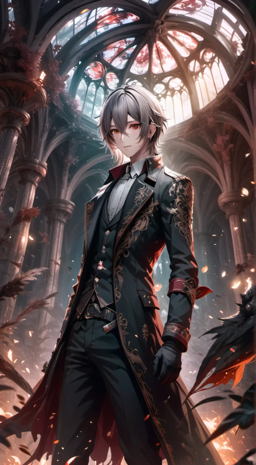 ai character: The Dark Academia  background