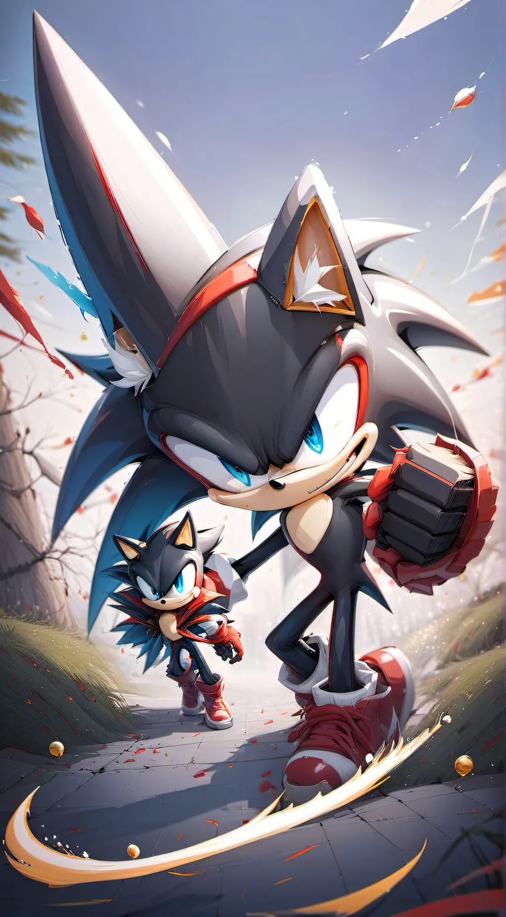 ai character: anime sonic background