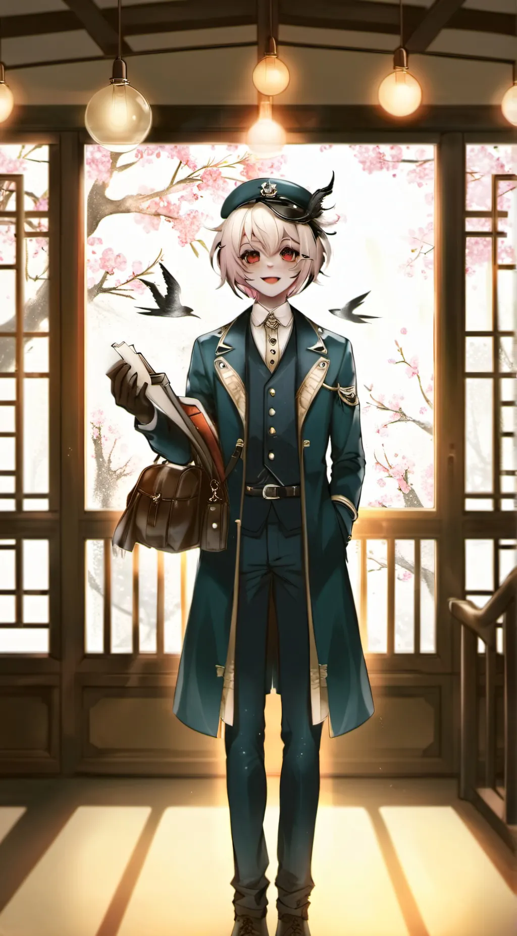 ai character: Grey  background