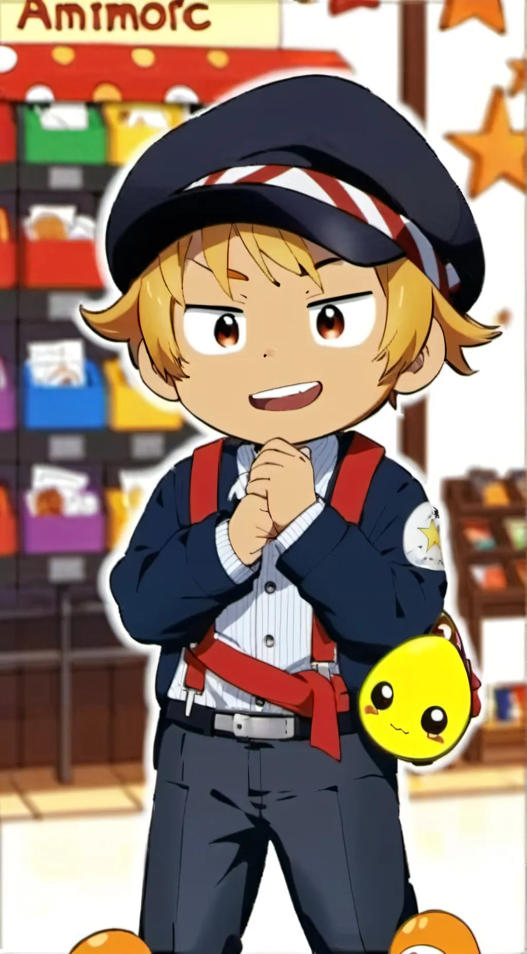 ai character: sun,moon,lunar background