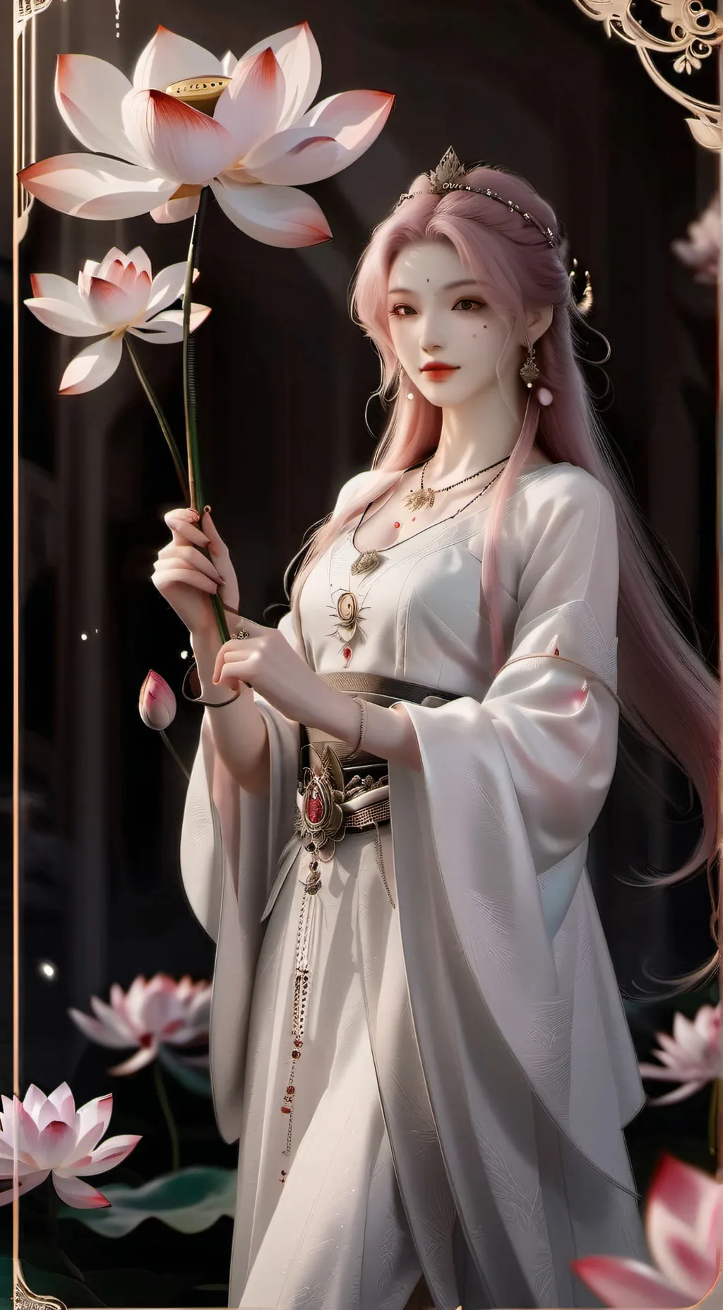 ai character: Lotus background