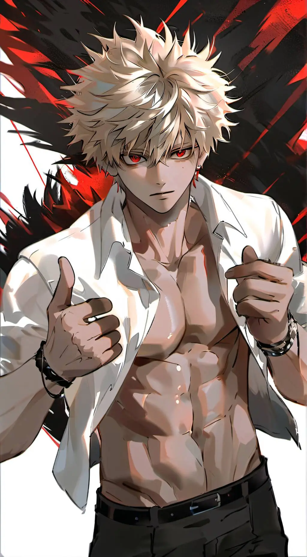ai character: Katsuki Bakugo background