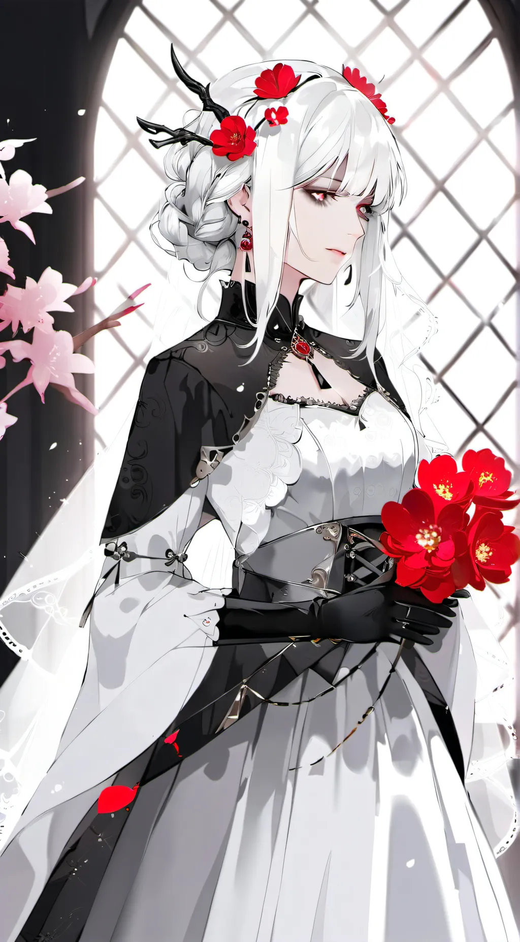 ai character: Violet background