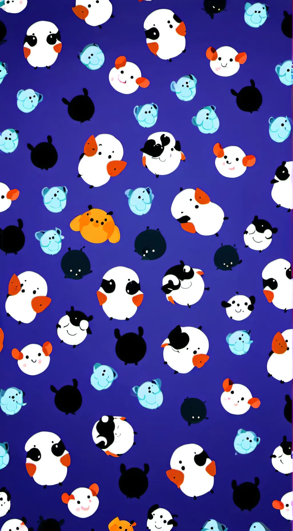 ai character: smiling critters  background