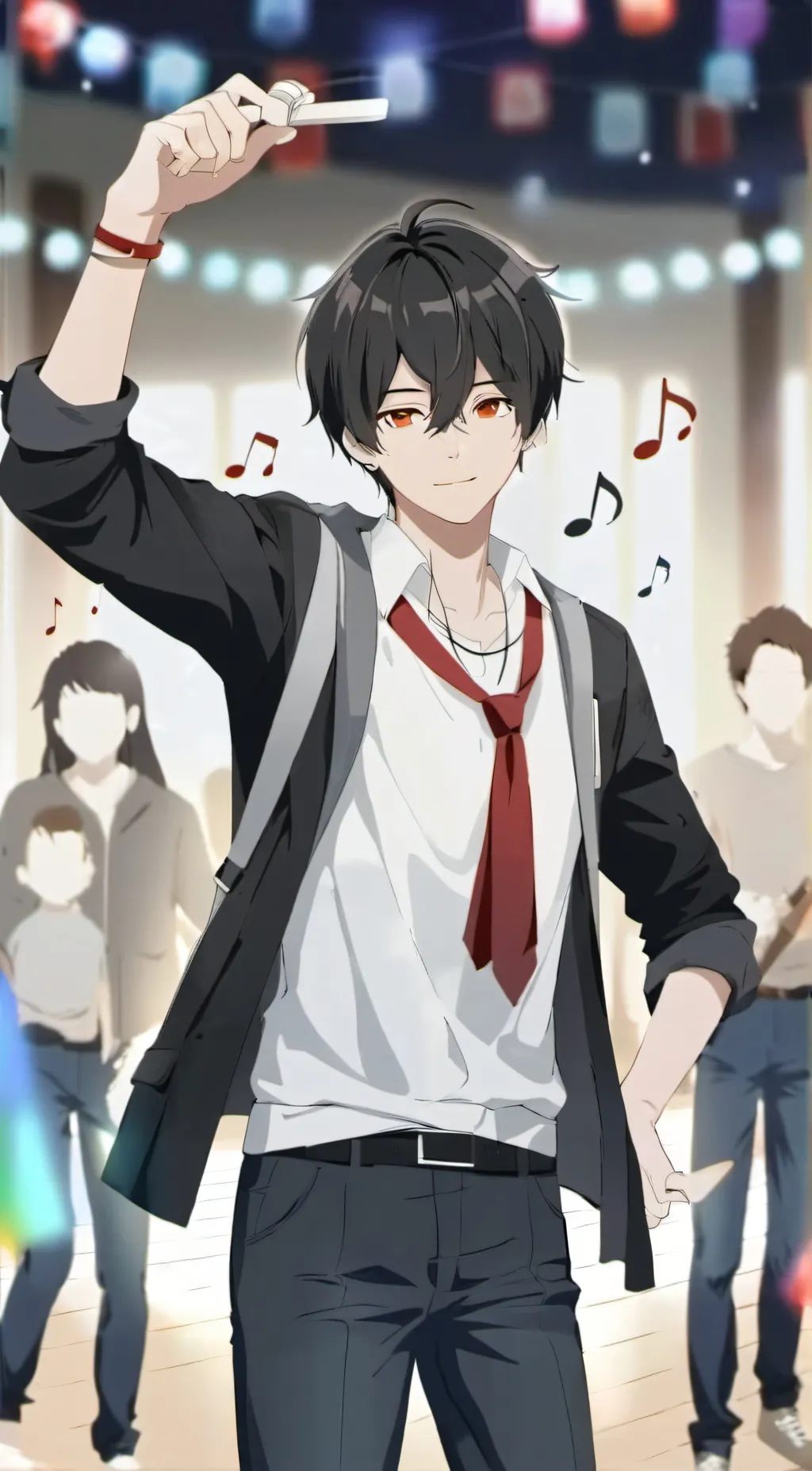 ai character: music battle background