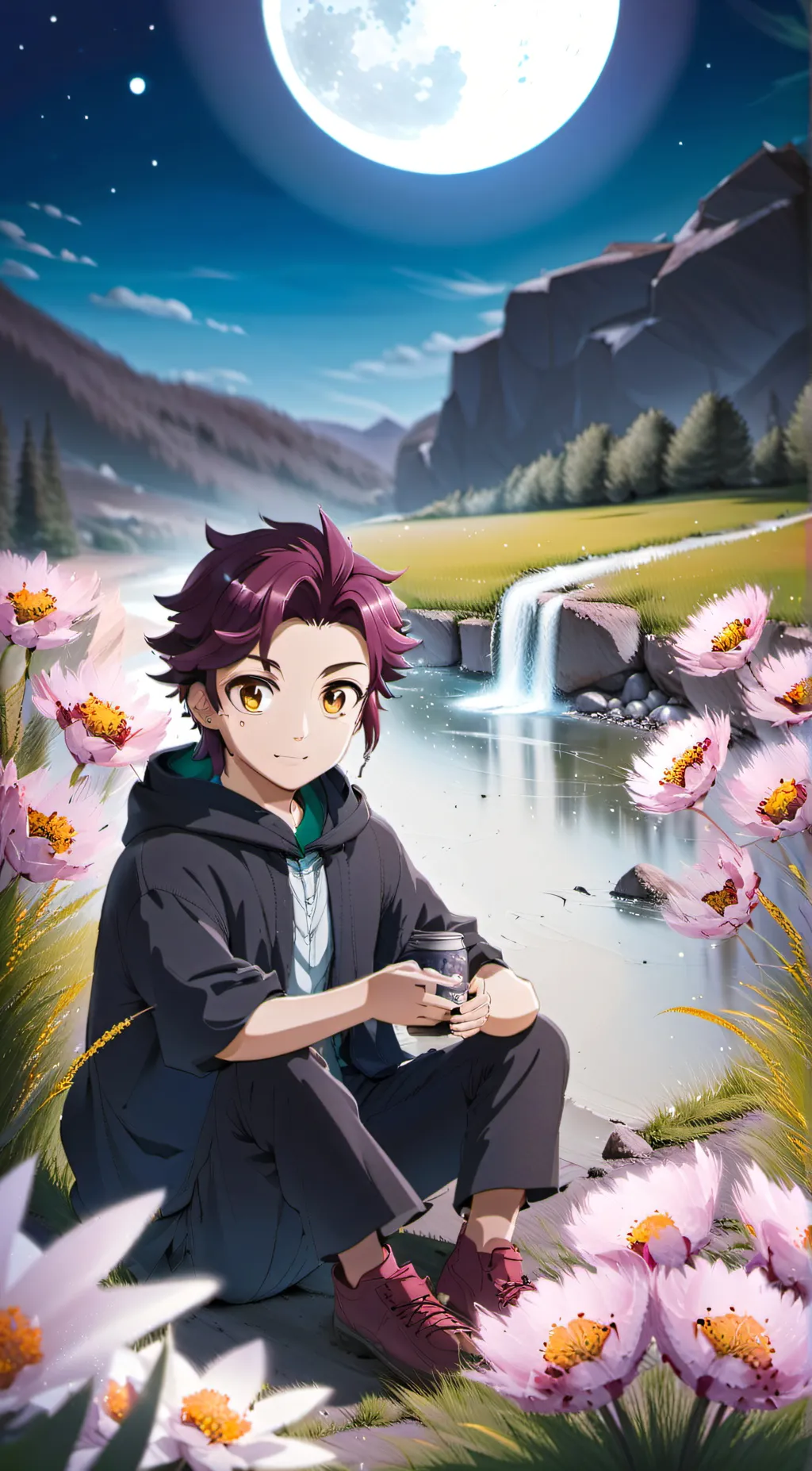ai character: Tanjiro background