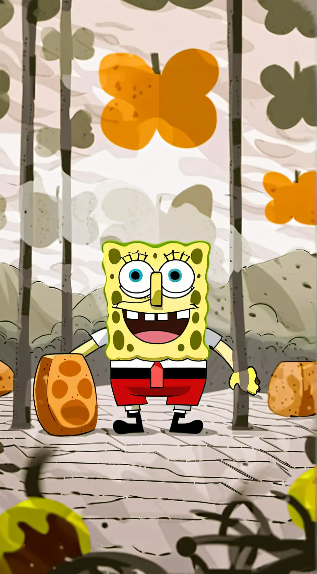 ai character: spongebob background