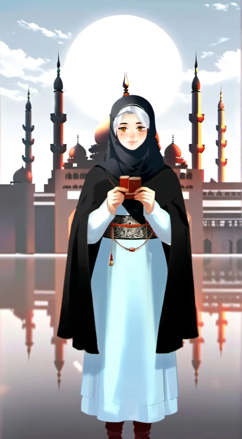 ai character: nabila muslimah background