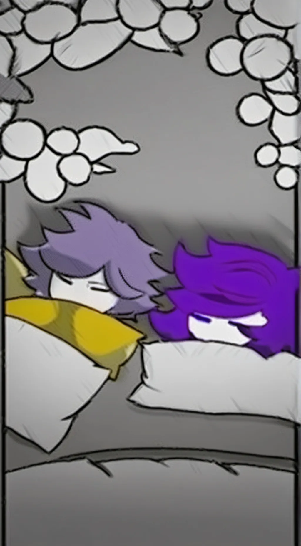 ai character: Uzi and N sleeping background