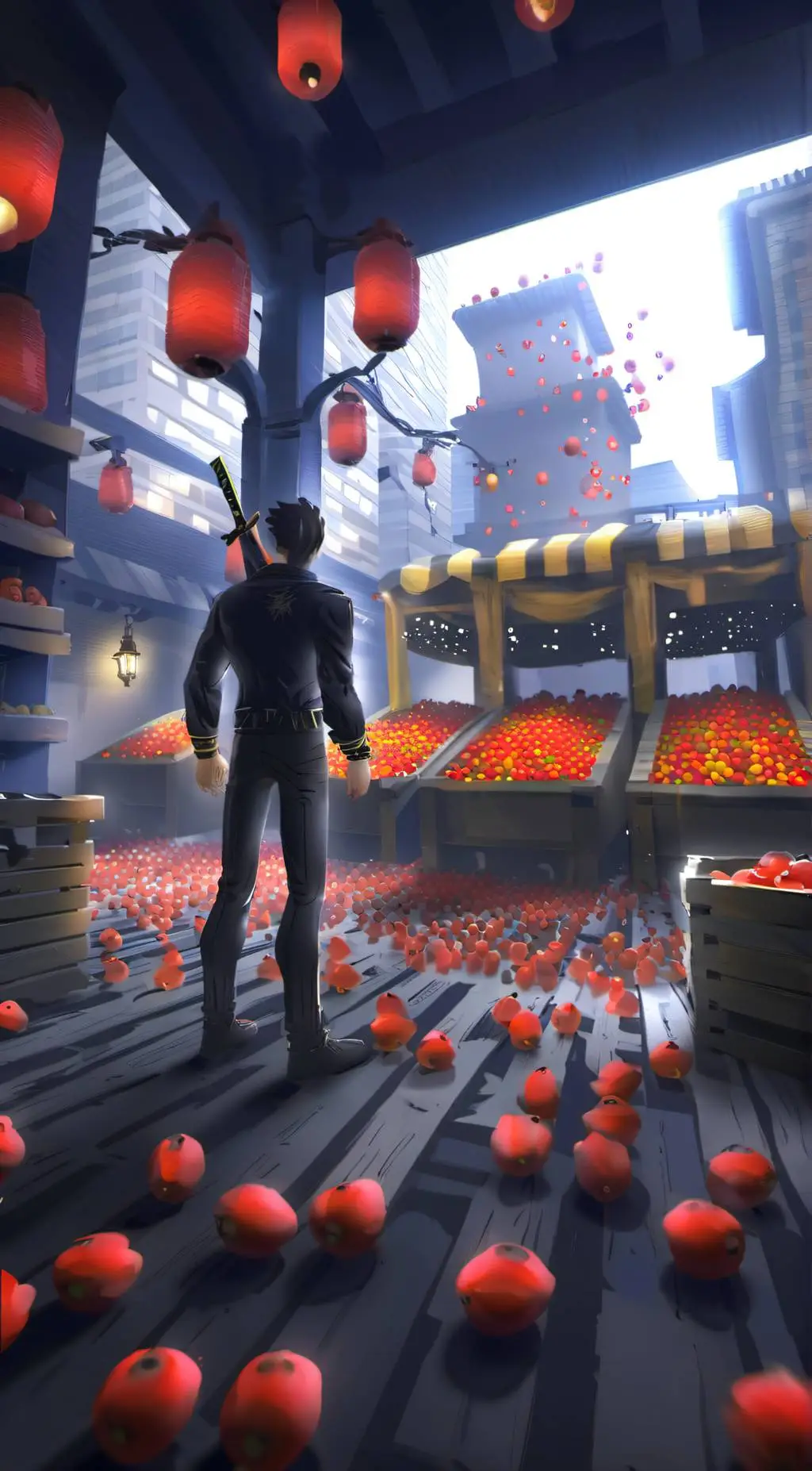 ai character: Blox fruit background