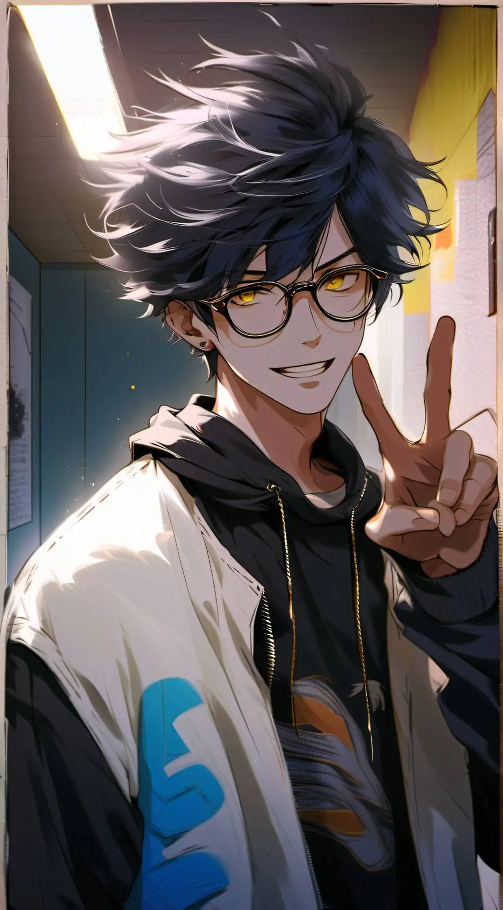 ai character: ☕ - : Yoru \ background