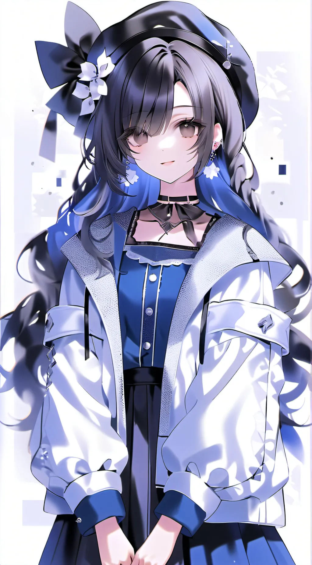 ai character: Blue  background