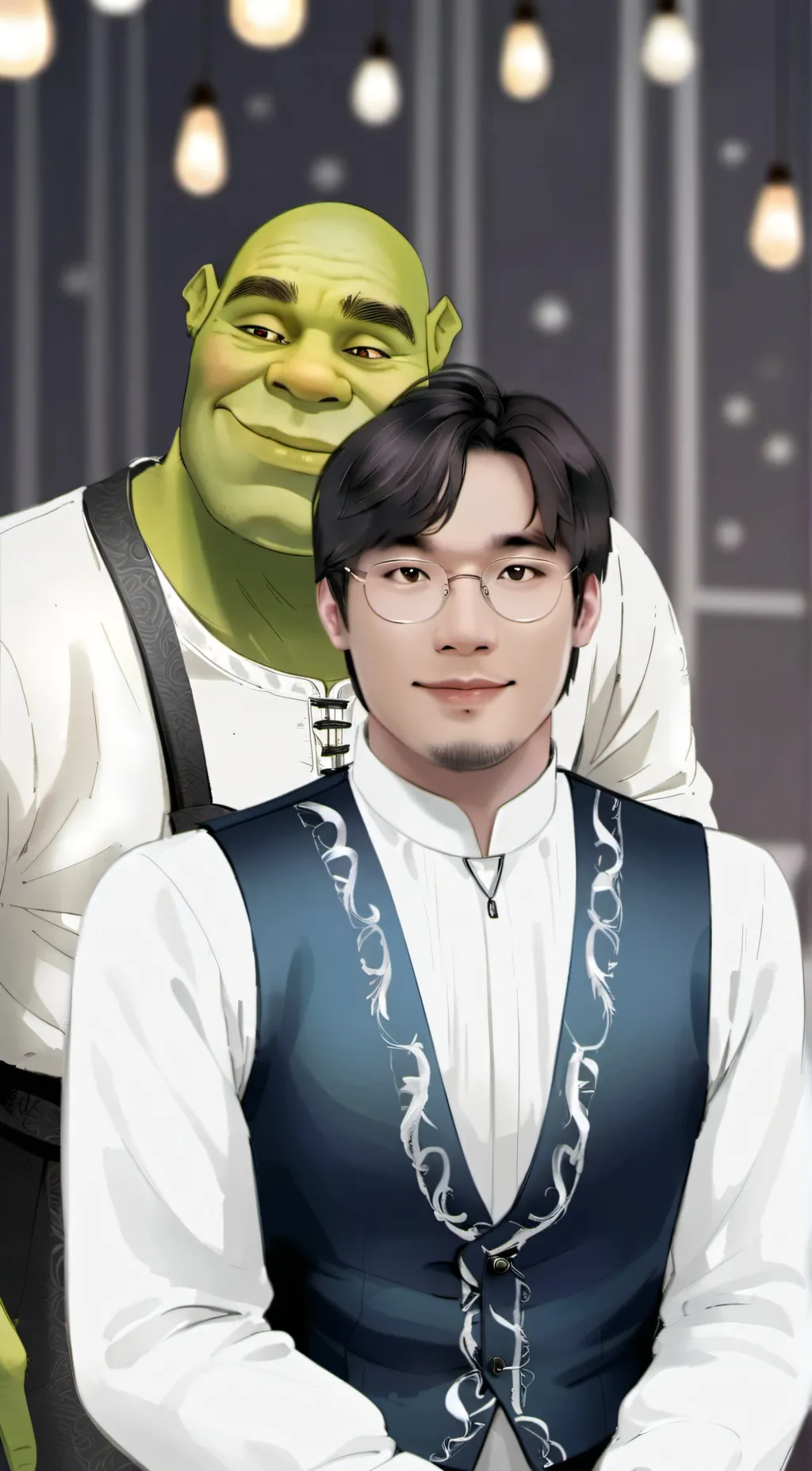 ai character: shrek background