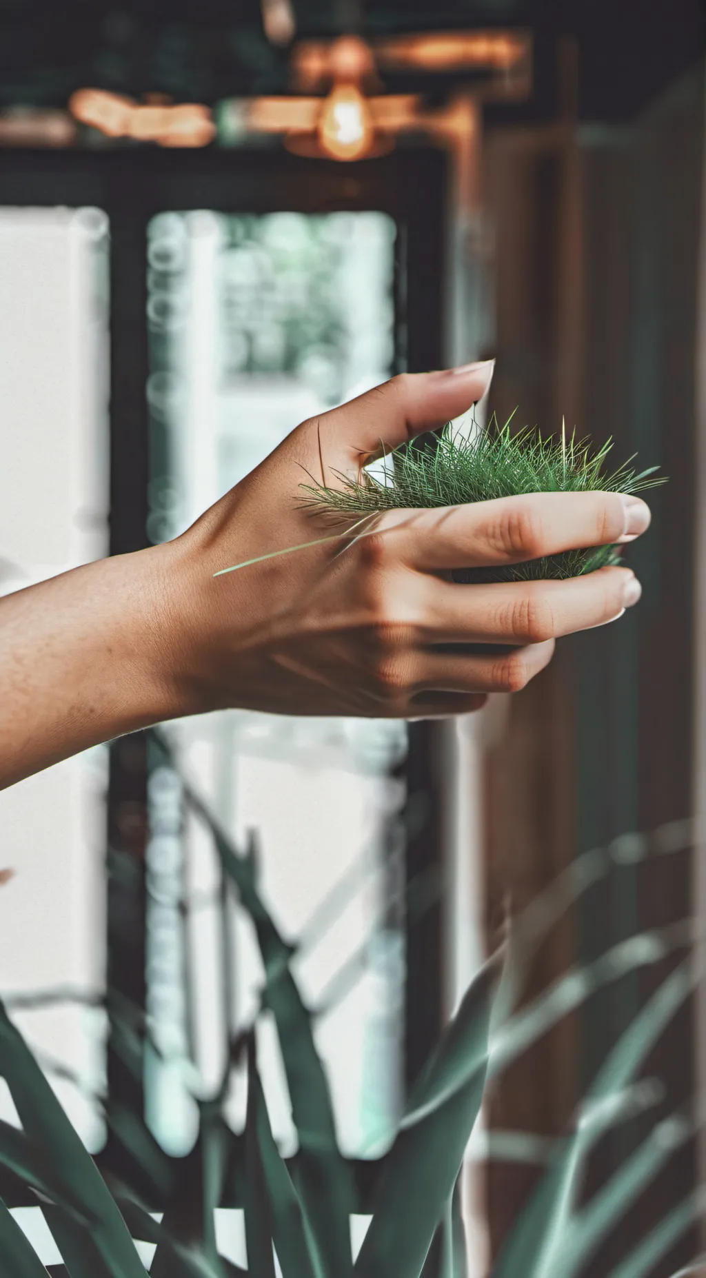 ai character: TOUCH GRASS background