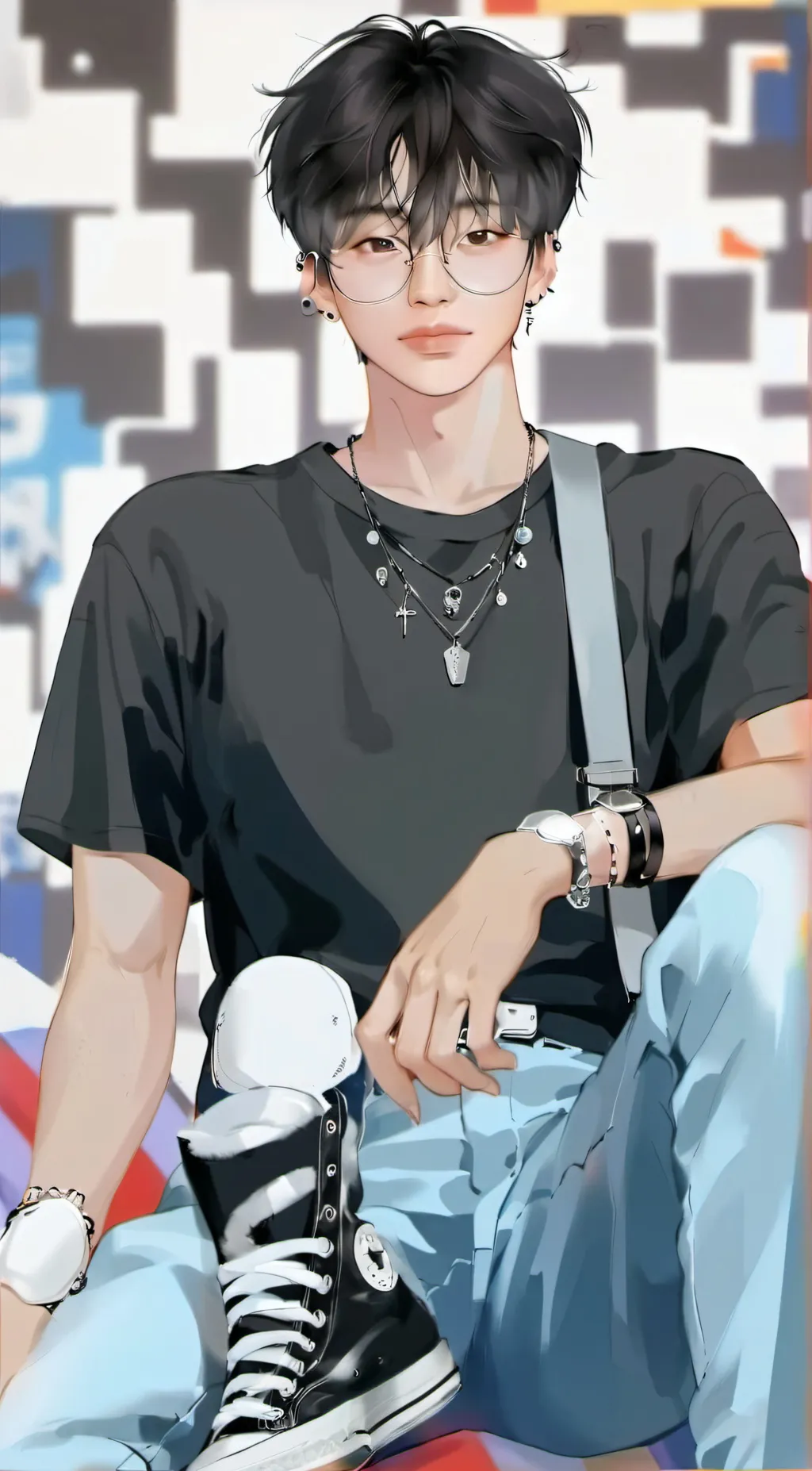 ai character: mark:) background