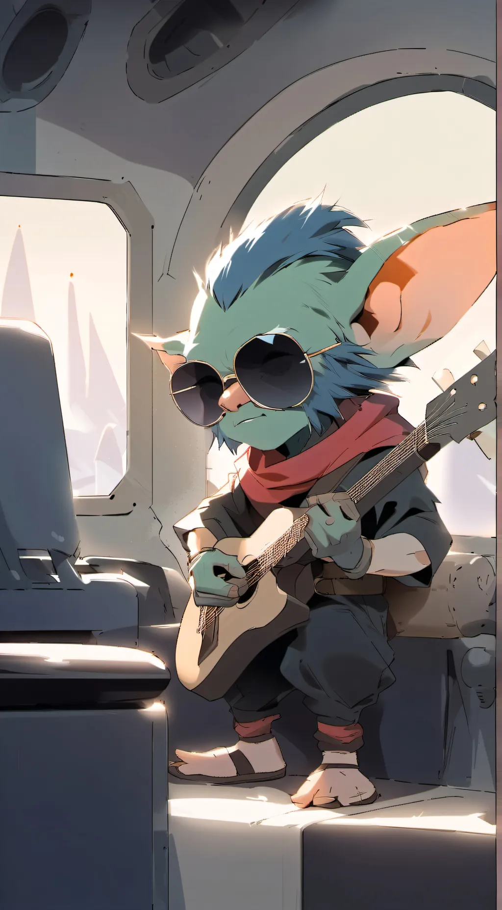 ai character: Leaf background