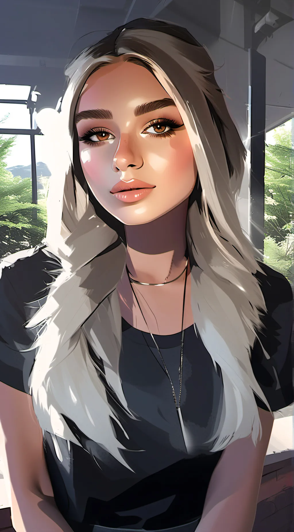 ai character: sky background