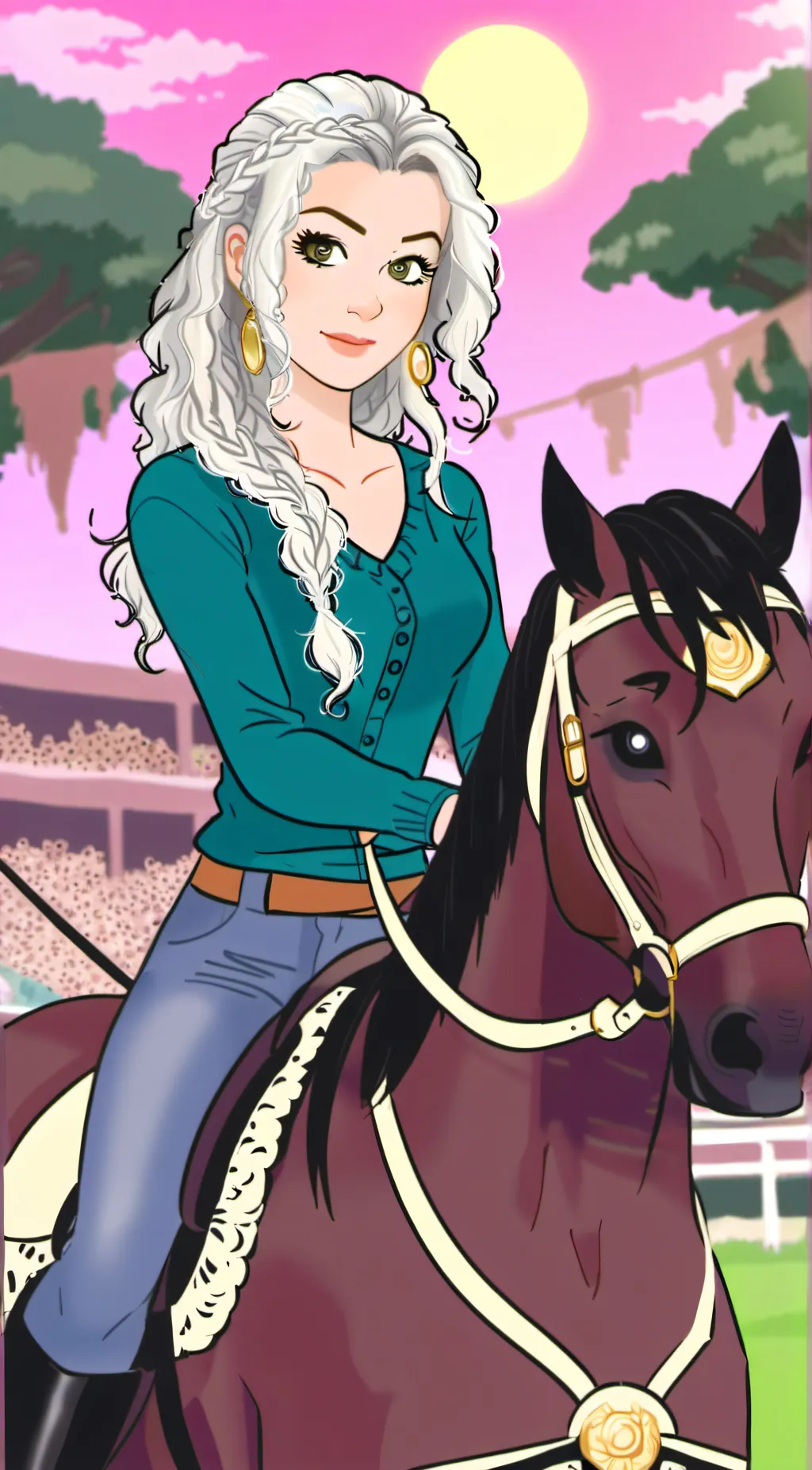 ai character: Lily Huntington  background