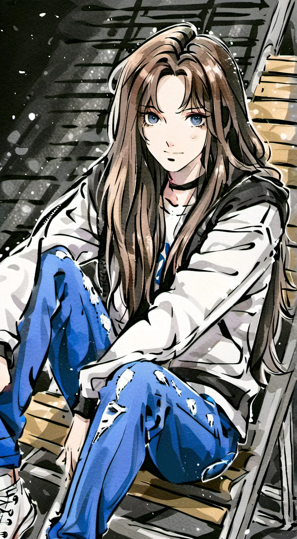 ai character: Lilac background