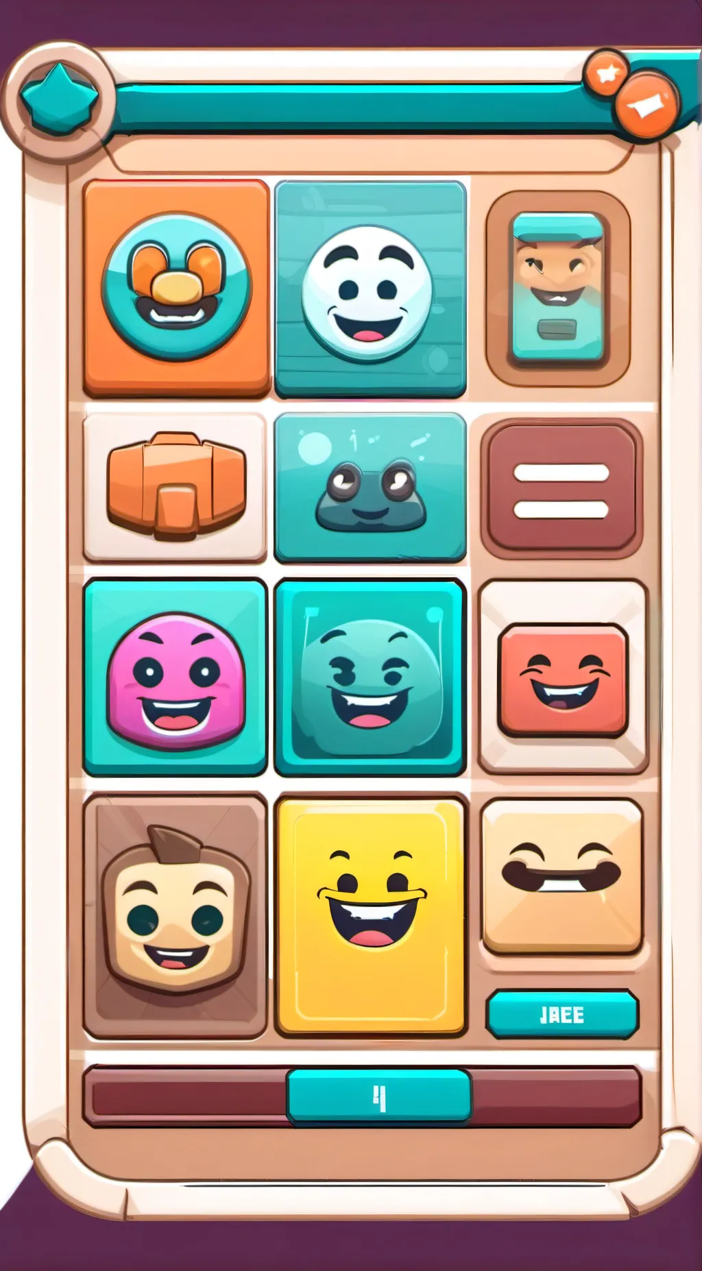 ai character: smiling critters background