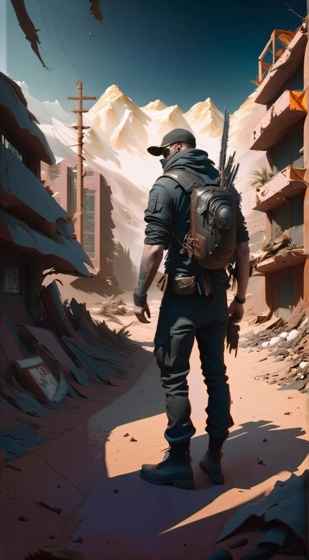 ai character: Wasteland background