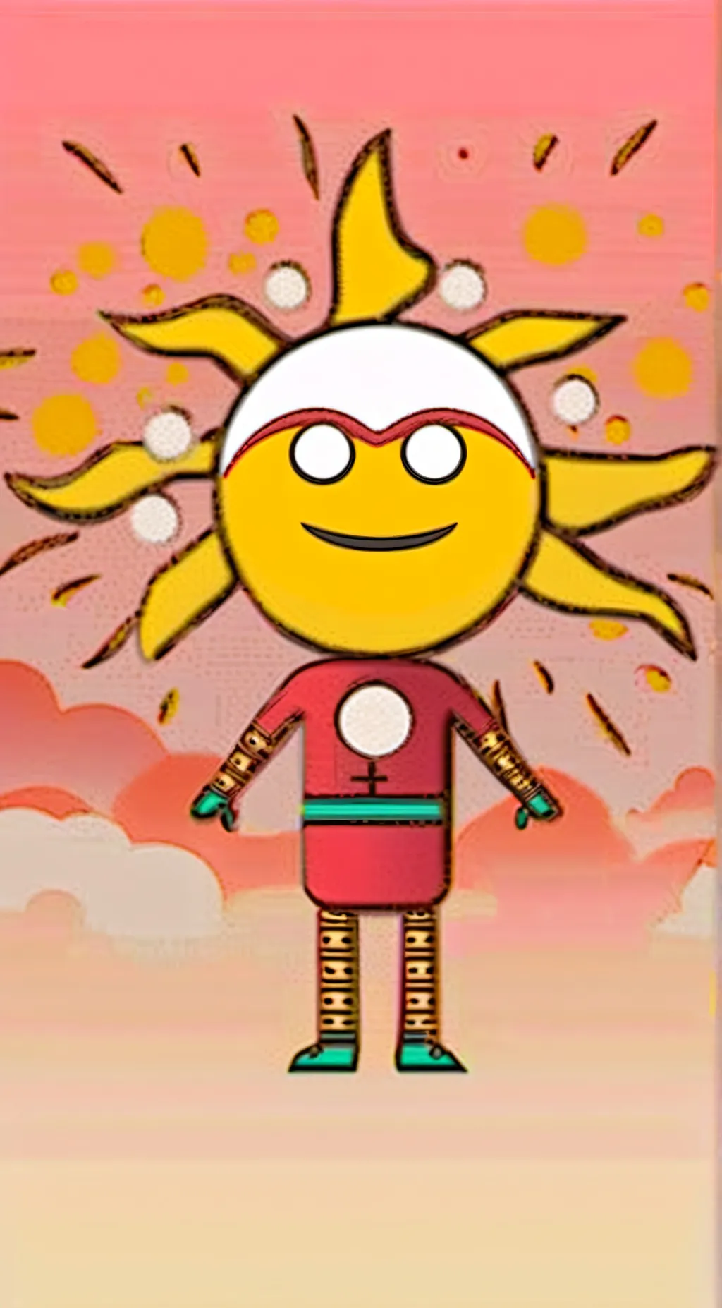 ai character: Sun background