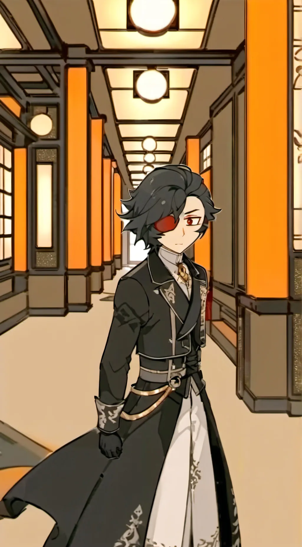 ai character: Flame  background