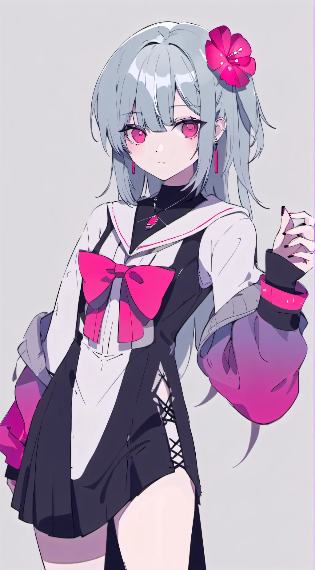 ai character: Girl cat uwu background