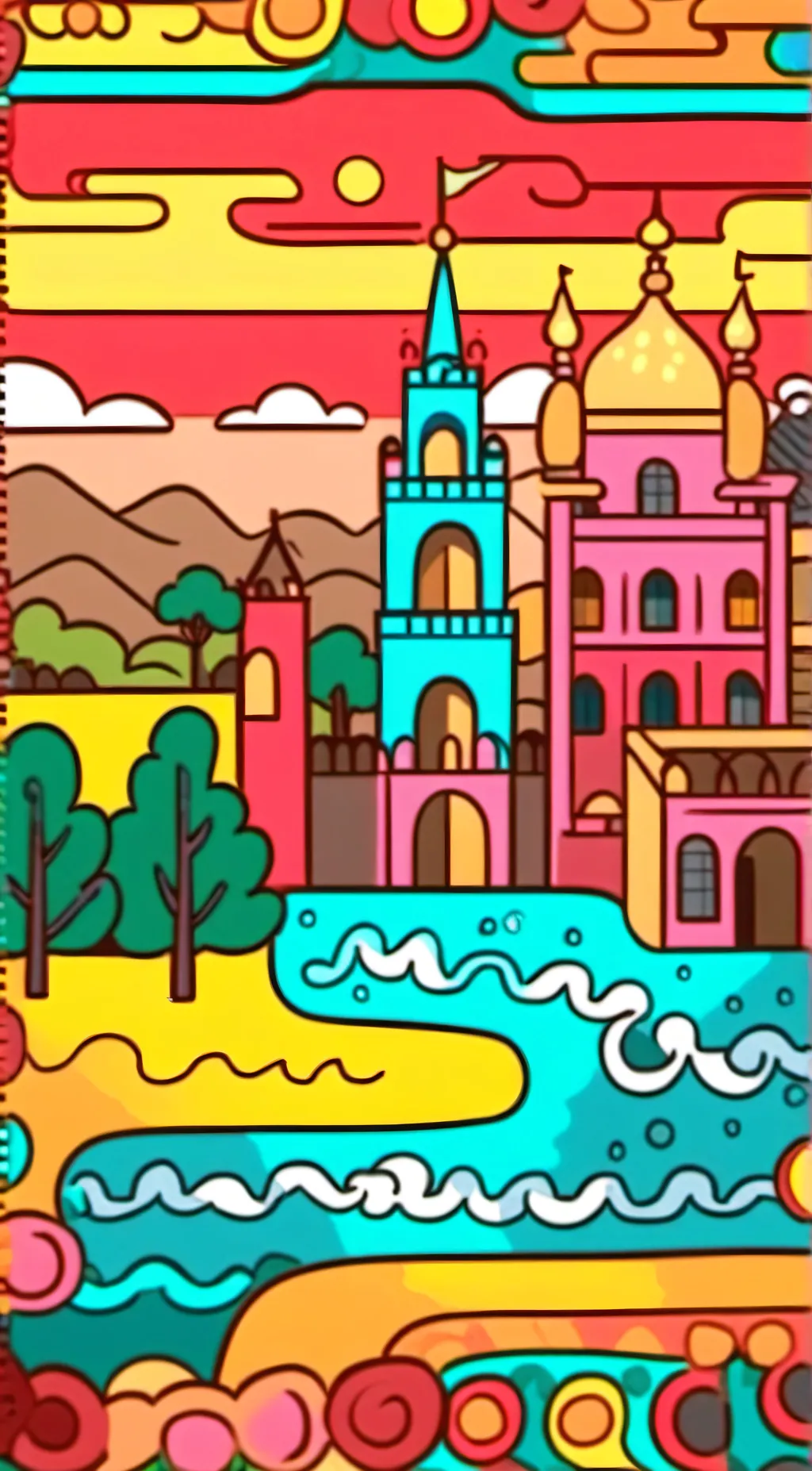 ai character: Smiling critters background