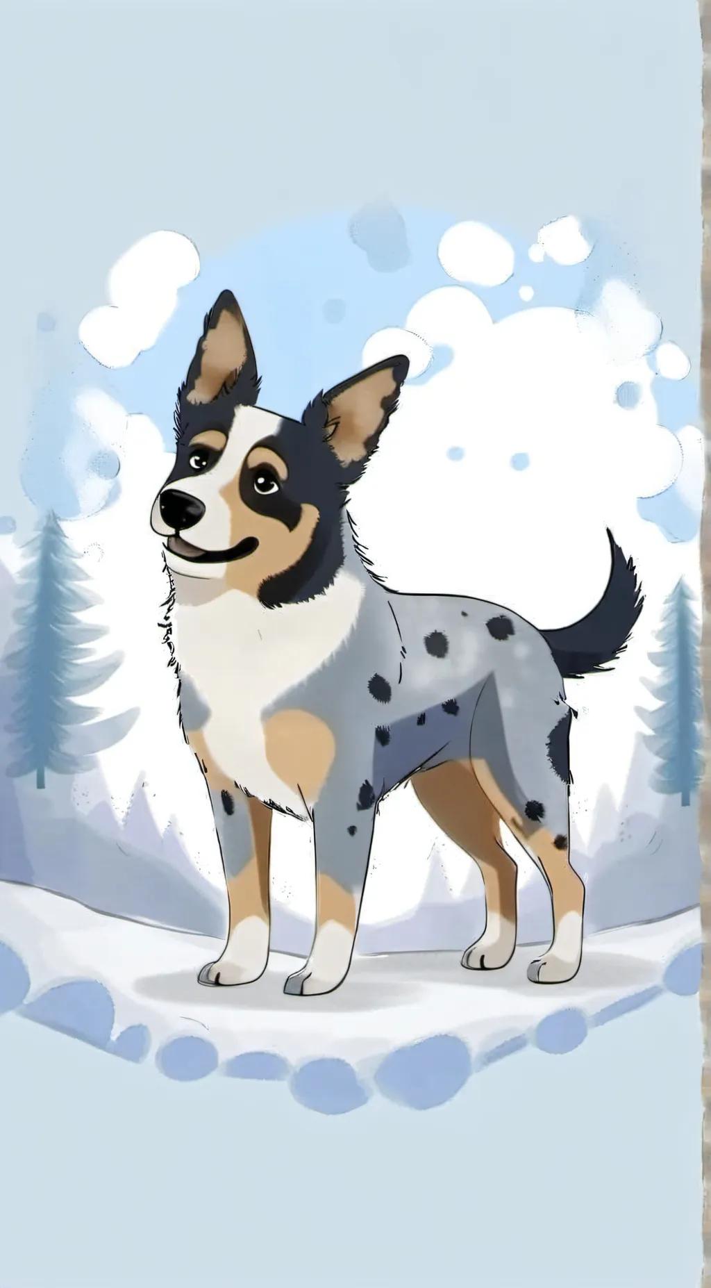 ai character: Bluey background