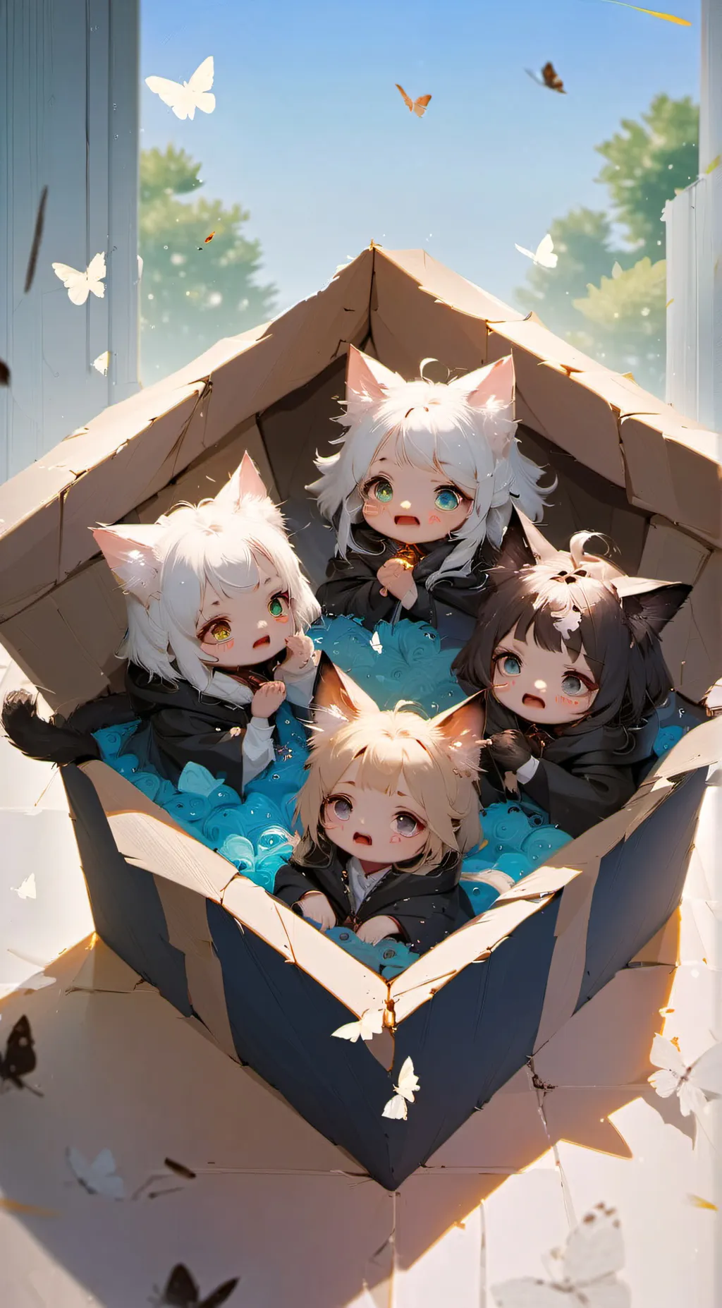 ai character: NO NAME CATGIRLS background