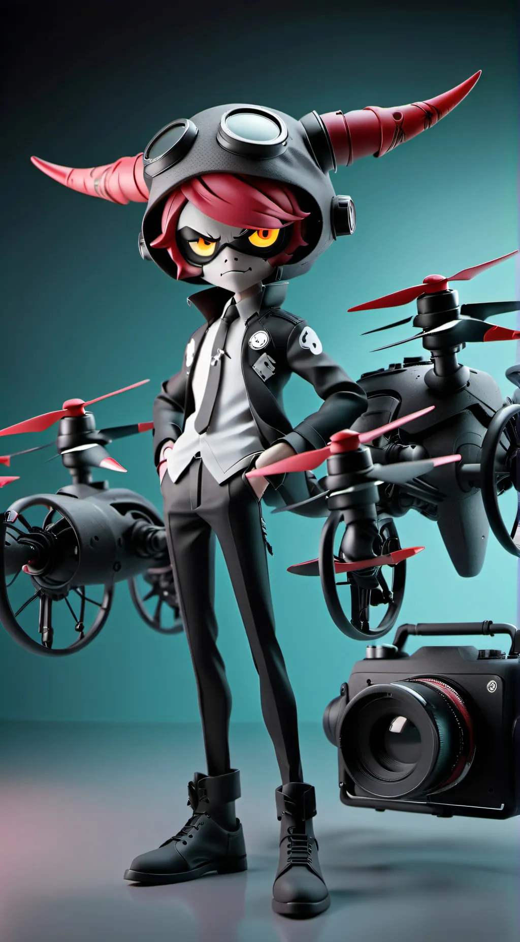 ai character: Uzi  background