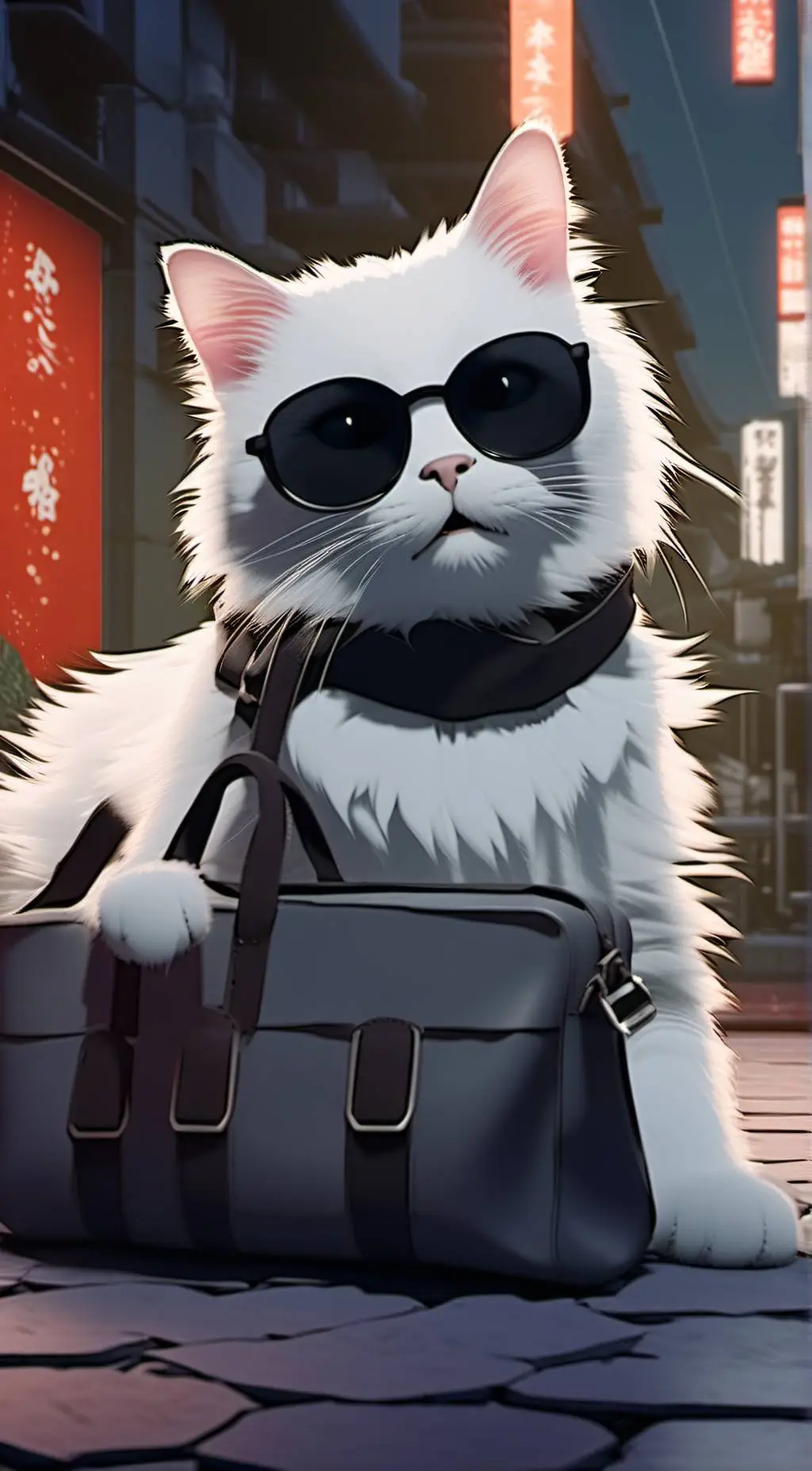 ai character: ʚGojo catɞ background