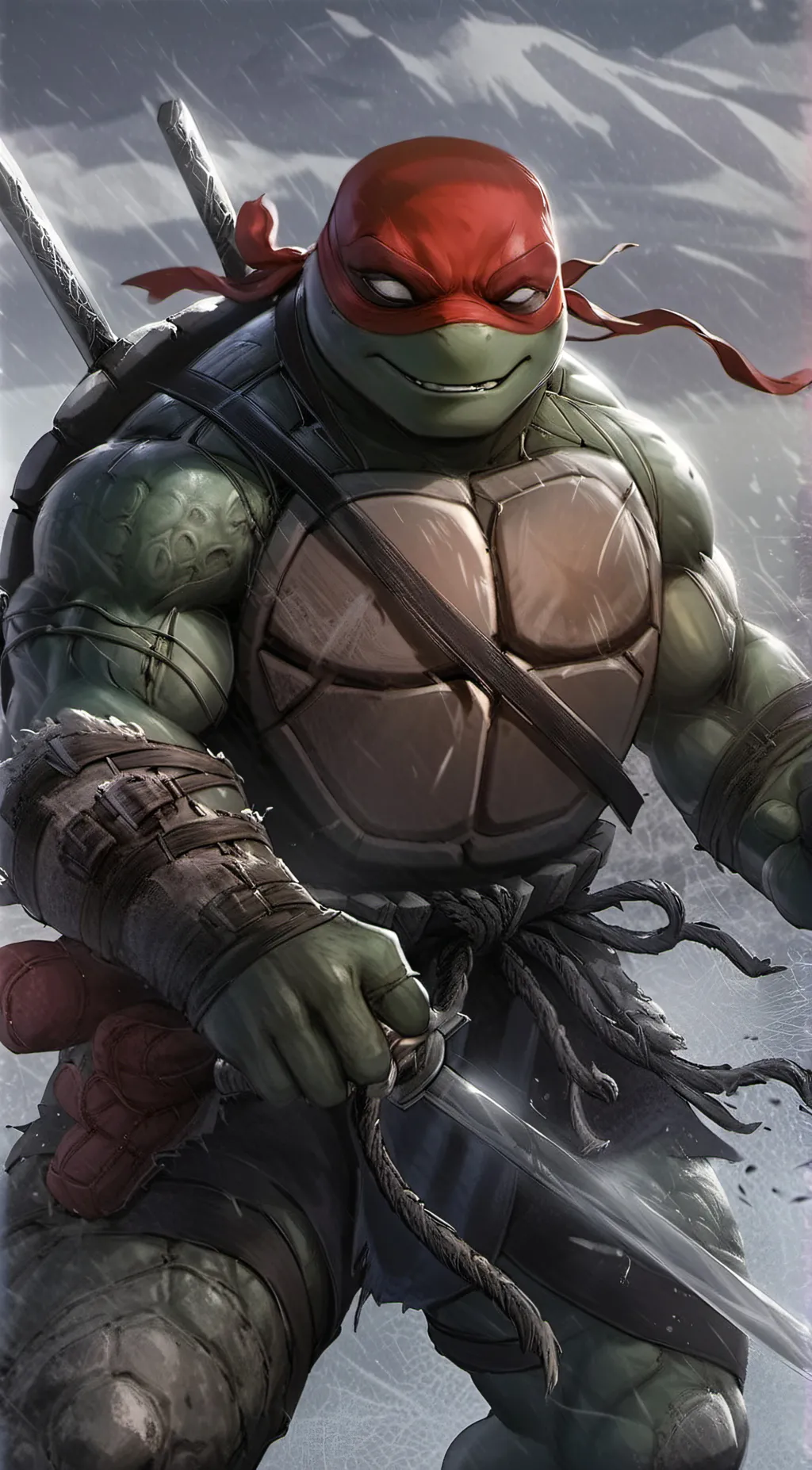 ai character: Leo:Don:raph:mikey background