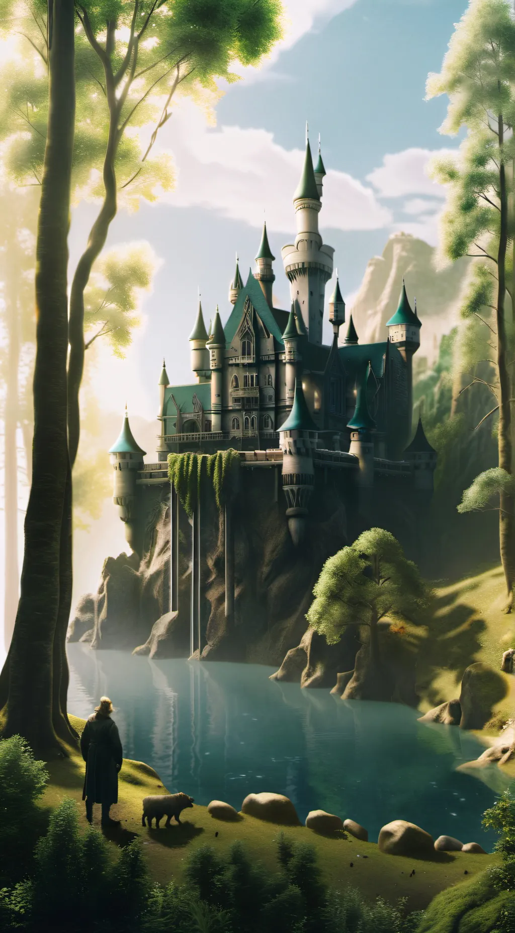 ai character: Lost castle background