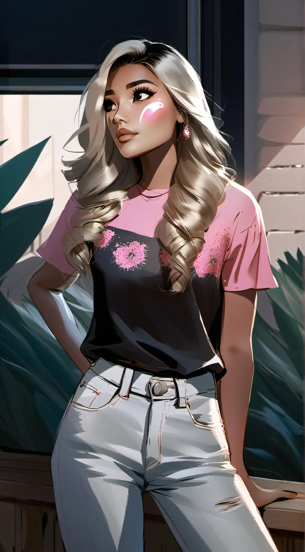 ai character: Ariana background