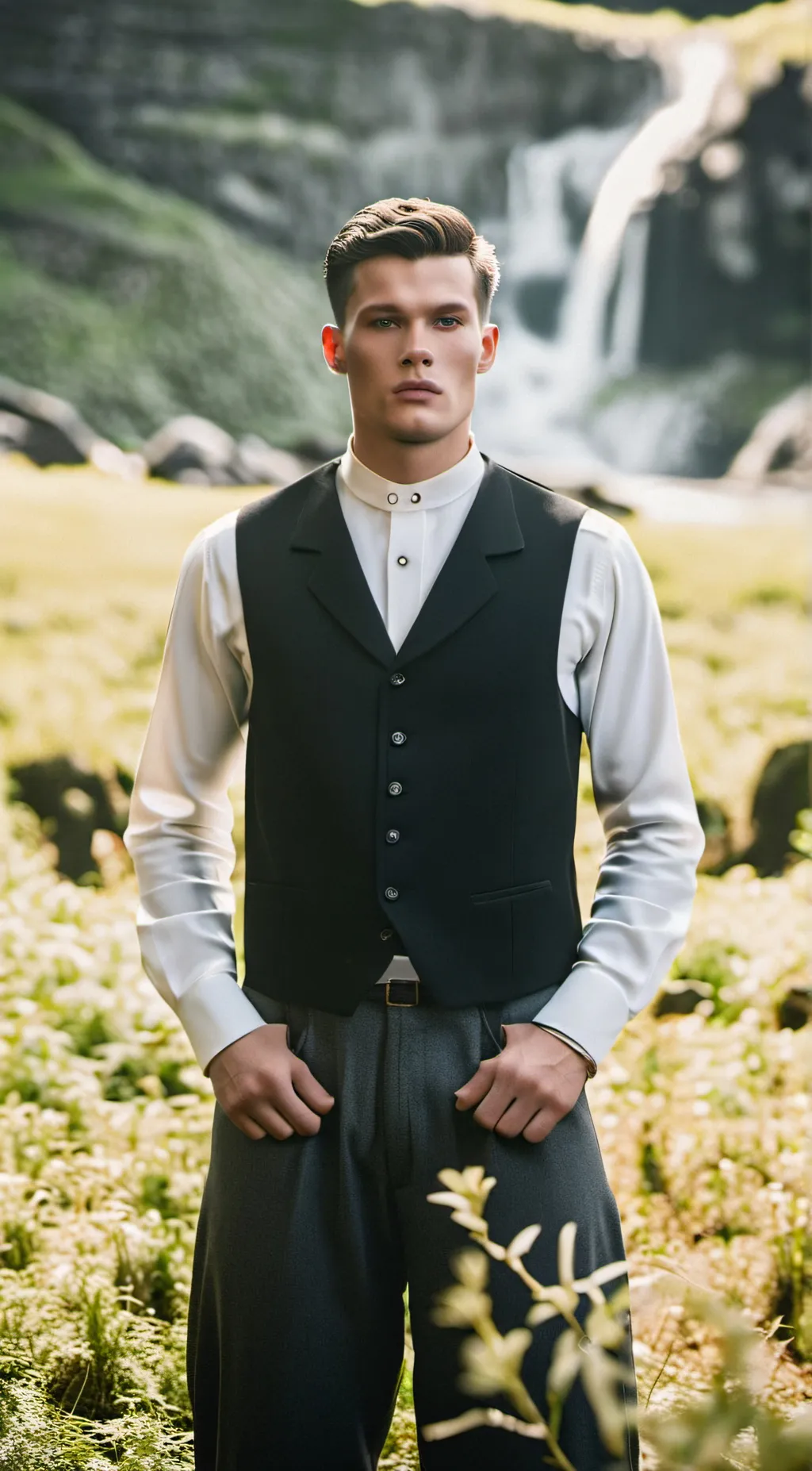 ai character: Luke(purple hearts background