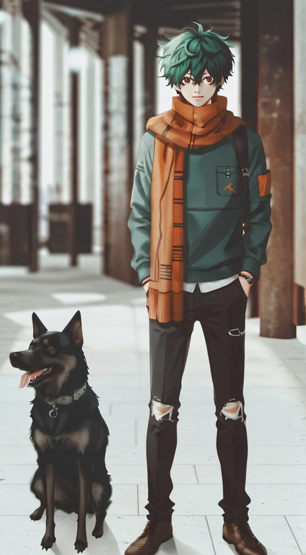 ai character: Deku background