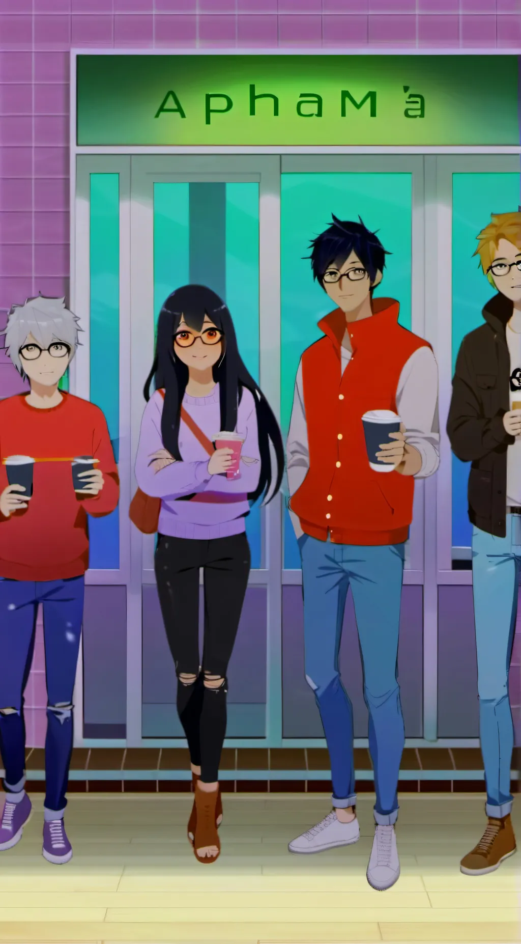 ai character: aphmau crew  background