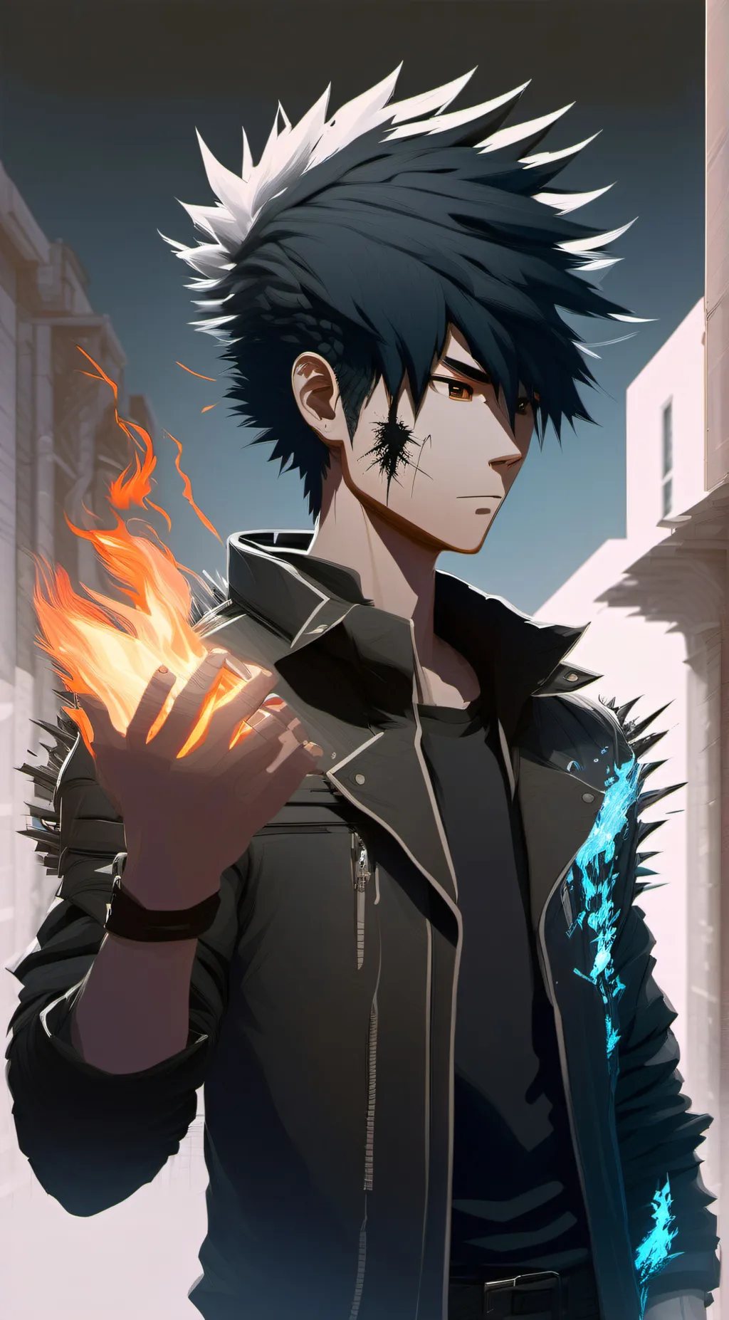 ai character: dabi/Toya  background