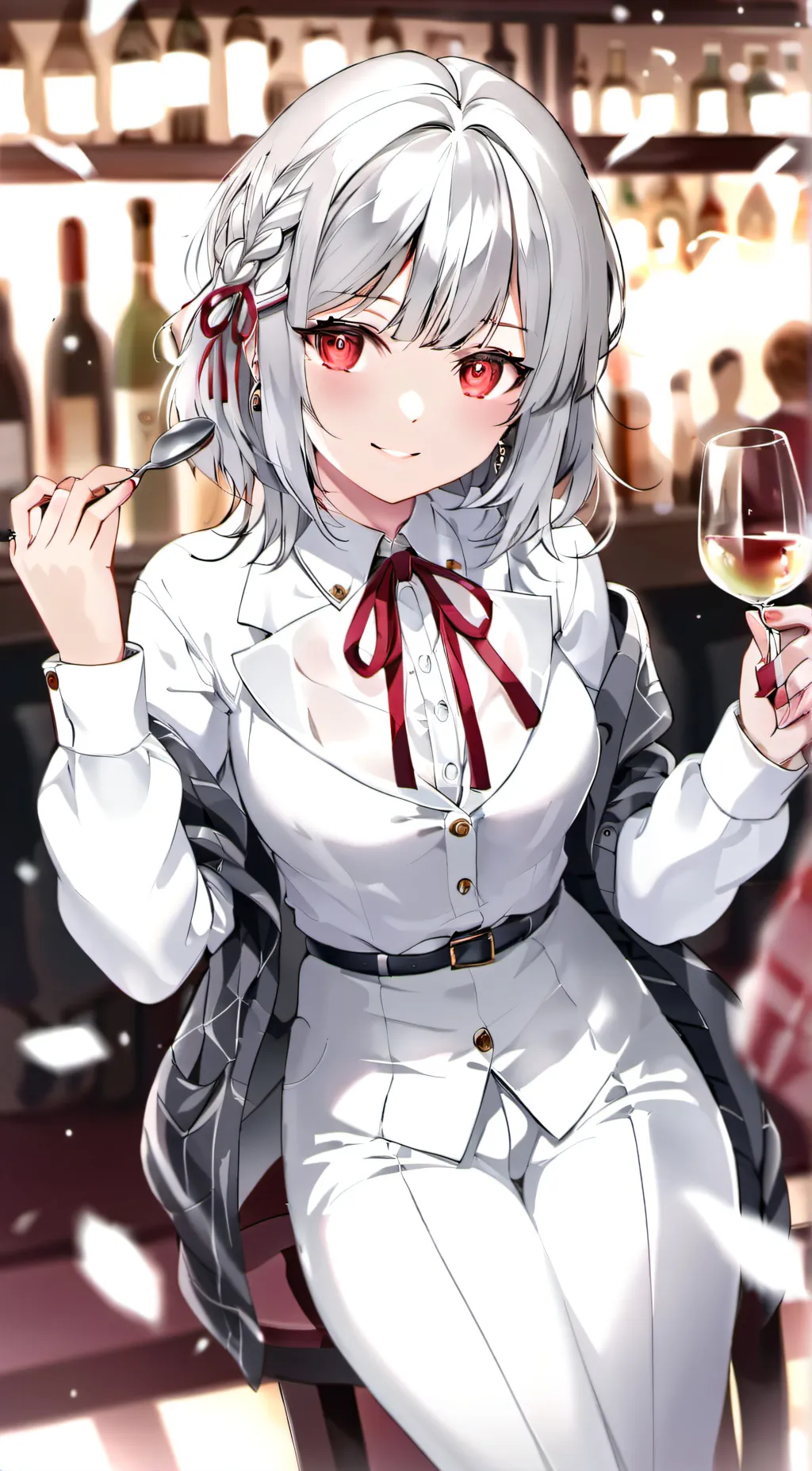 ai character: Amber background