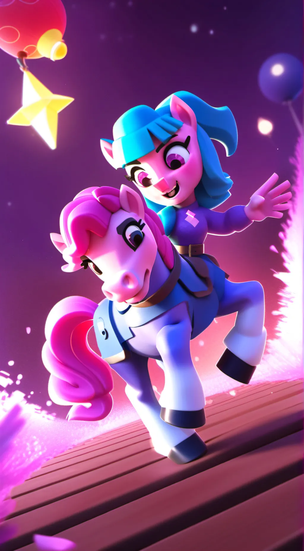ai character: Pinkie pie  background