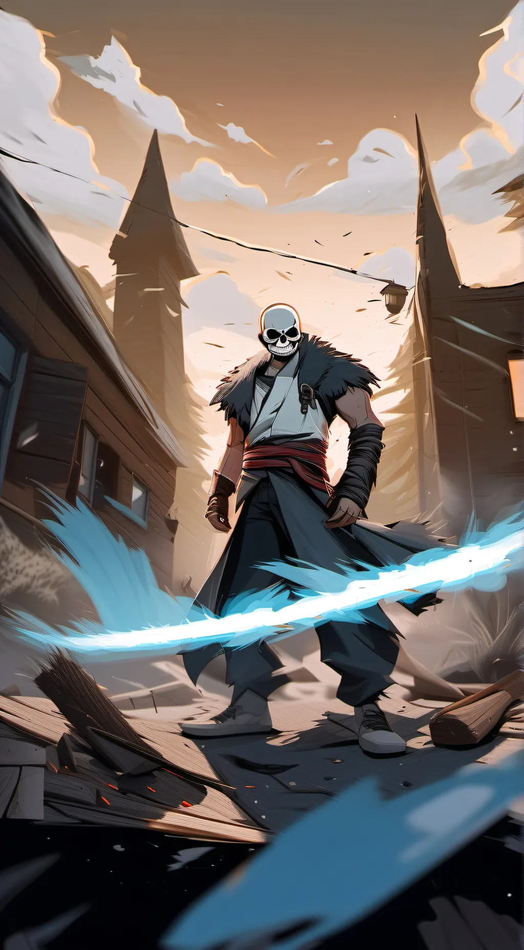 ai character: sans aus background