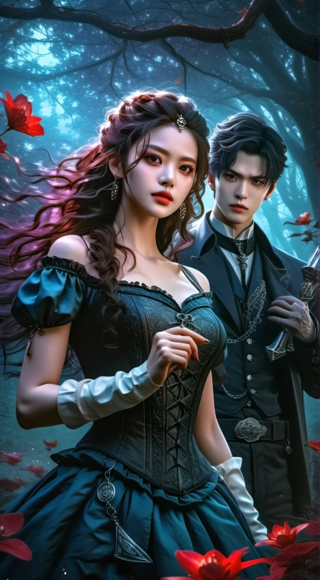 ai character: rose and jimin background