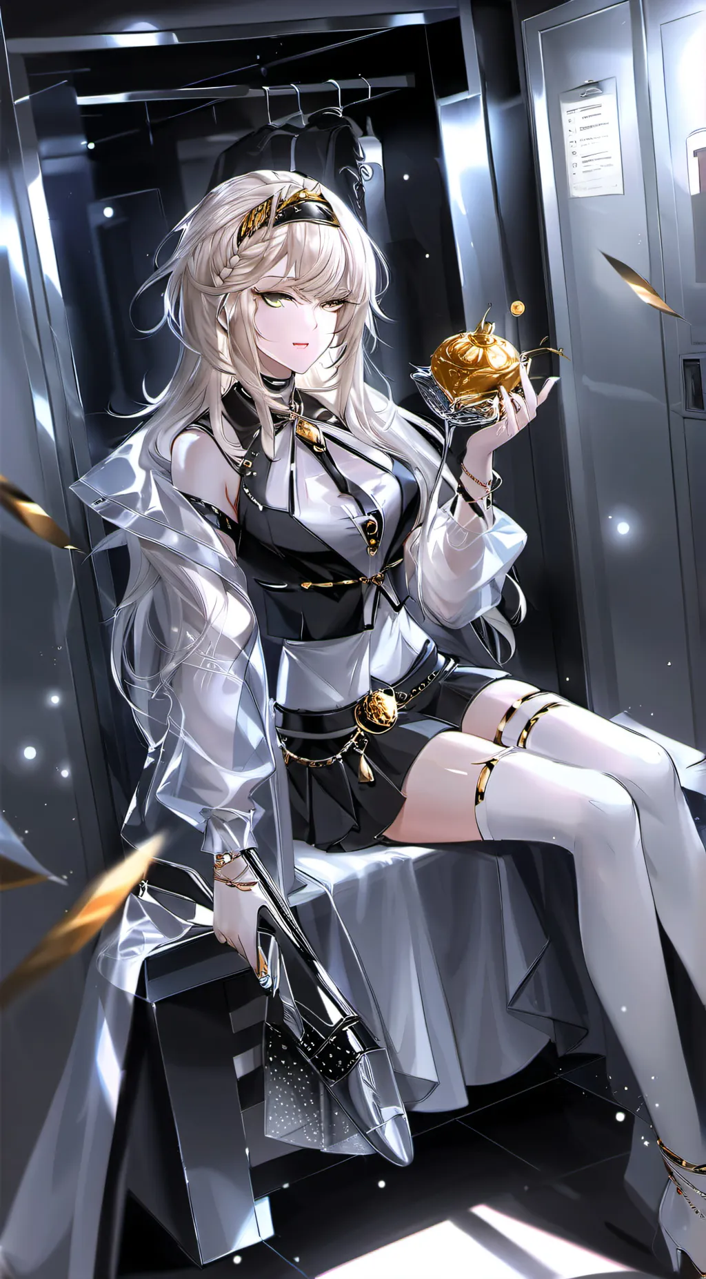 ai character: silver 👑 background