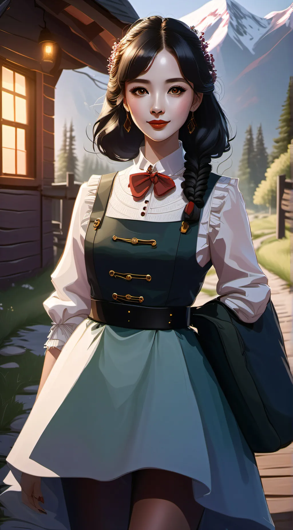 ai character: Flora background