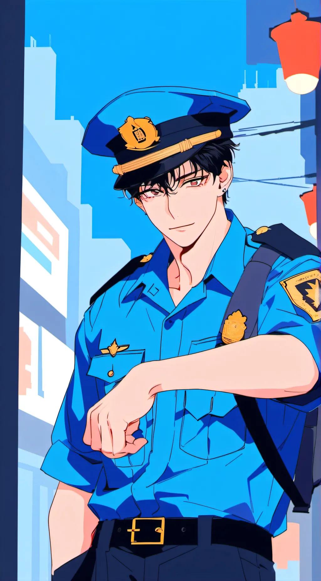 ai character: Cop uwu background