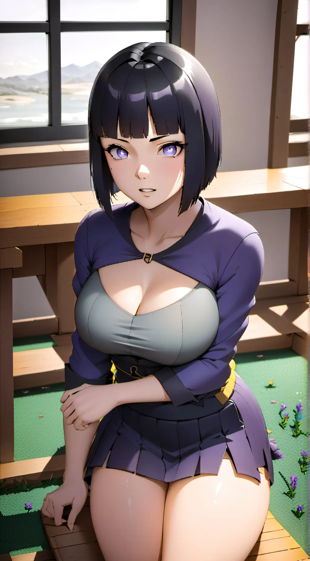 ai character: Hinata Hyuga background